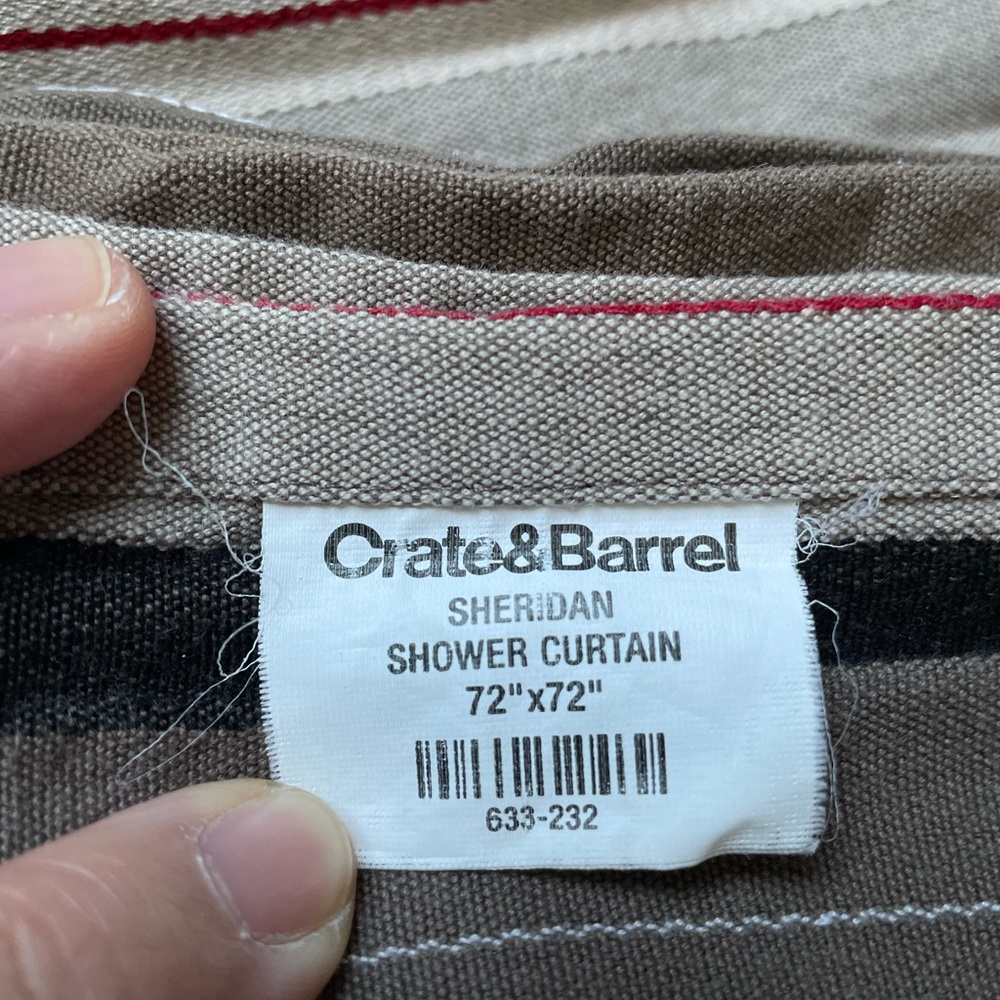 Fabric shower curtain